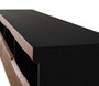 GINER Y COLOMER Meuble TV en bois d'acacia naturel et noir avec 3 tiroirs